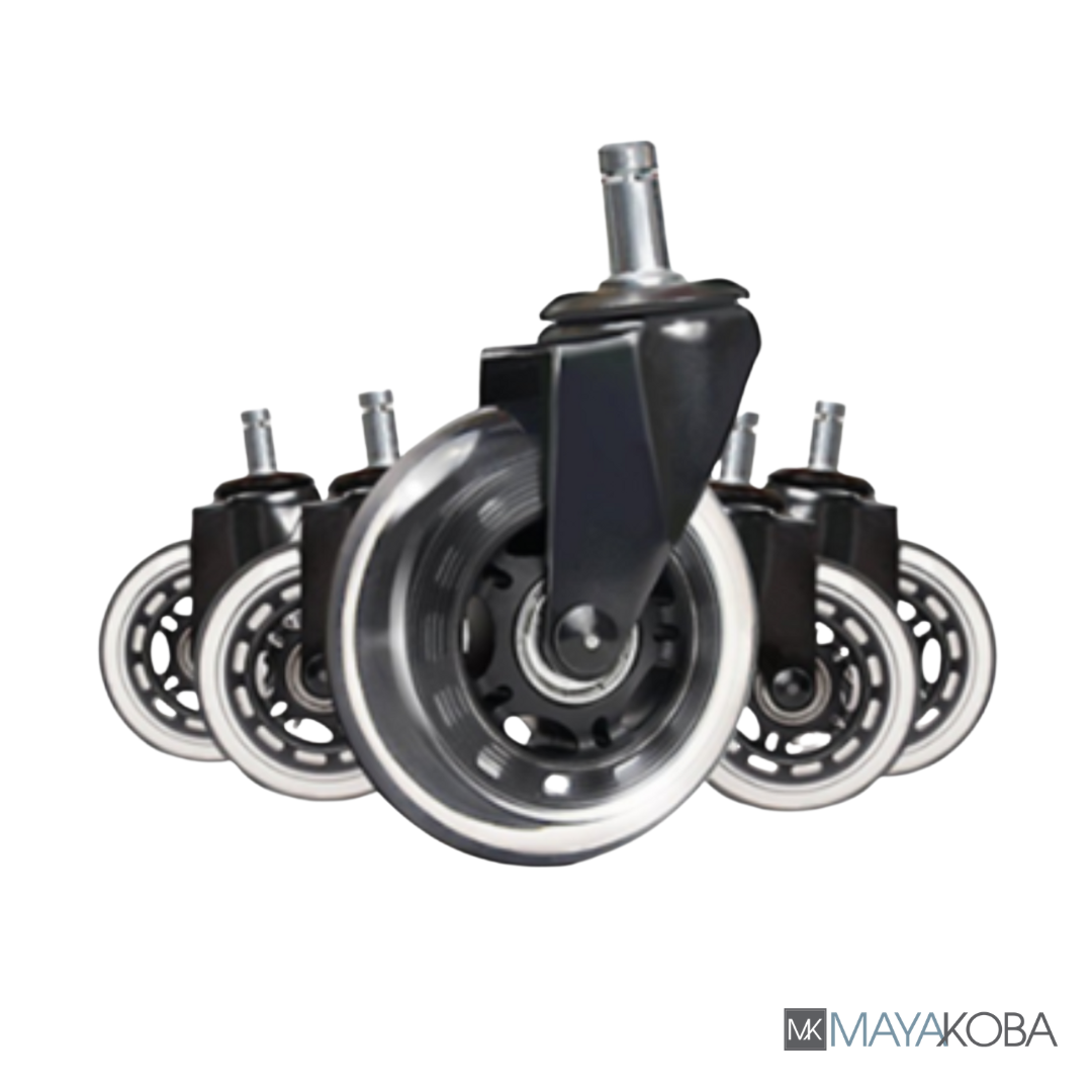 Noise-cancelling Roller Blade Stool Casters for All Floors