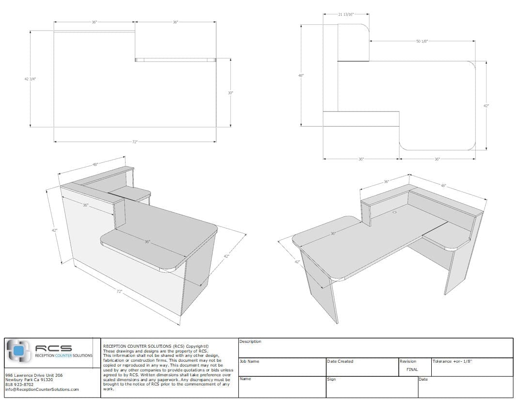 Monterey Reception Desk - image 4