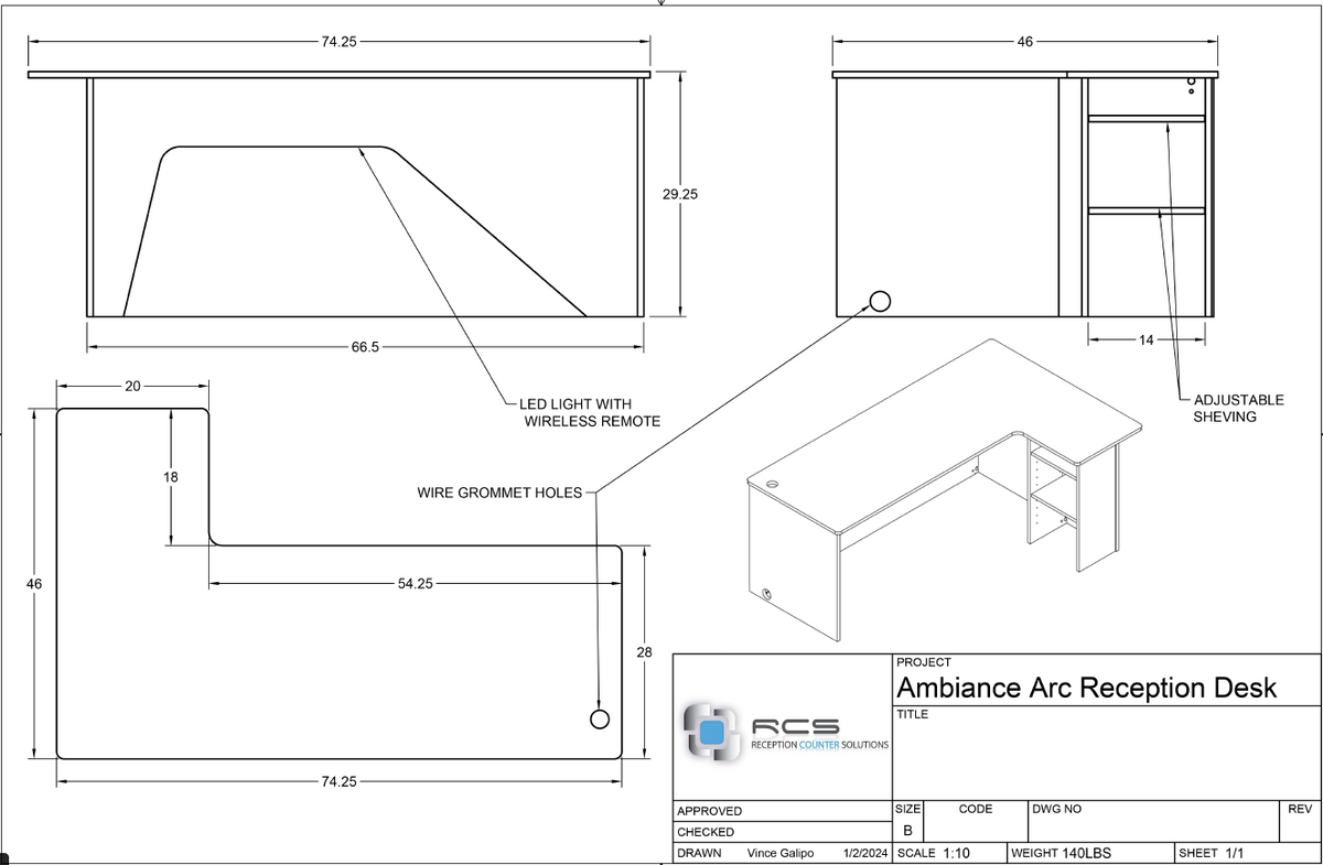 Ambiance Arc Office Desk, Computer Desk - image 13