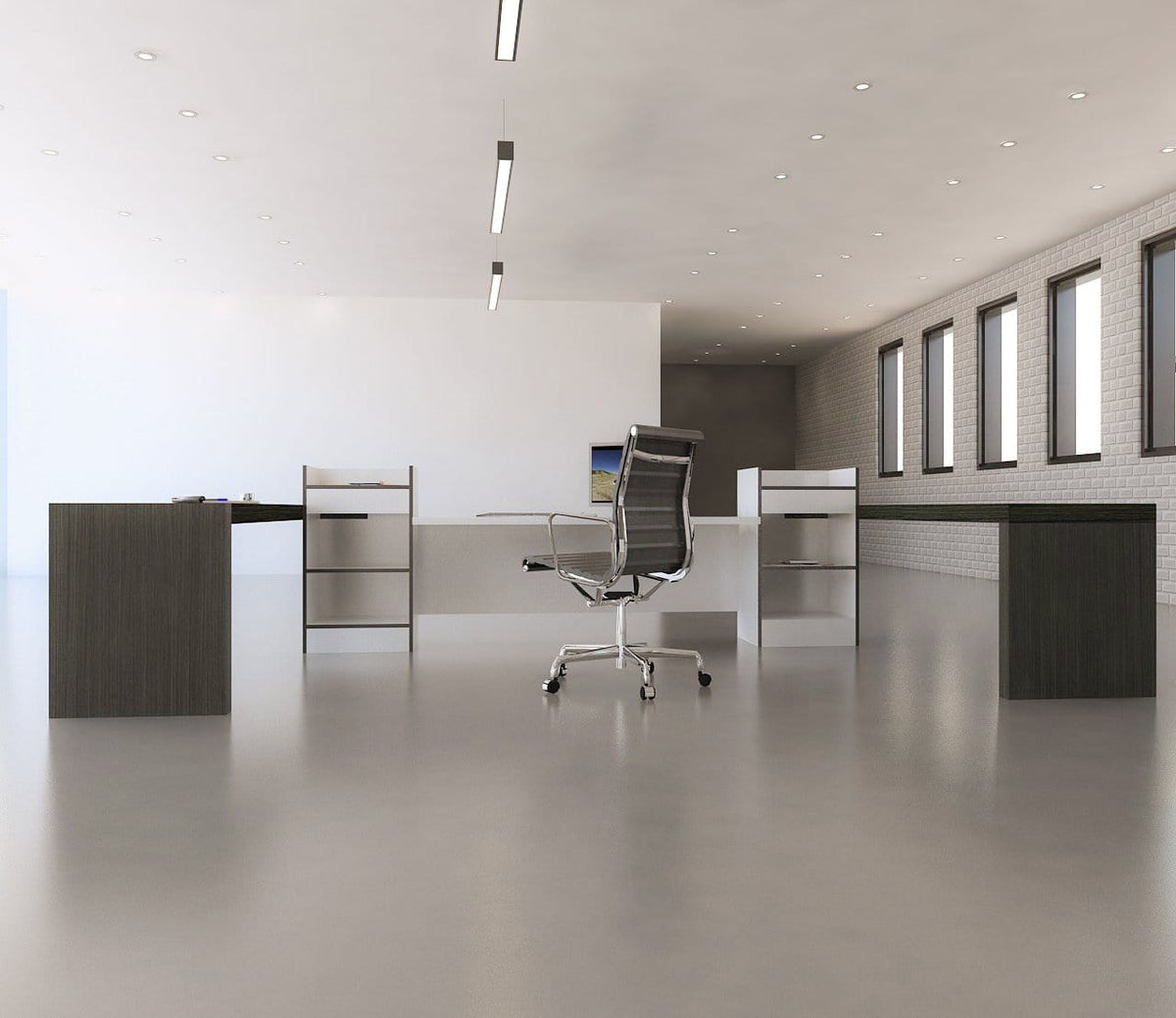 Alpha Deluxe Reception Desk Workstation - image 2