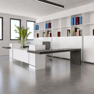 Alpha Deluxe Reception Desk Workstation - image 1