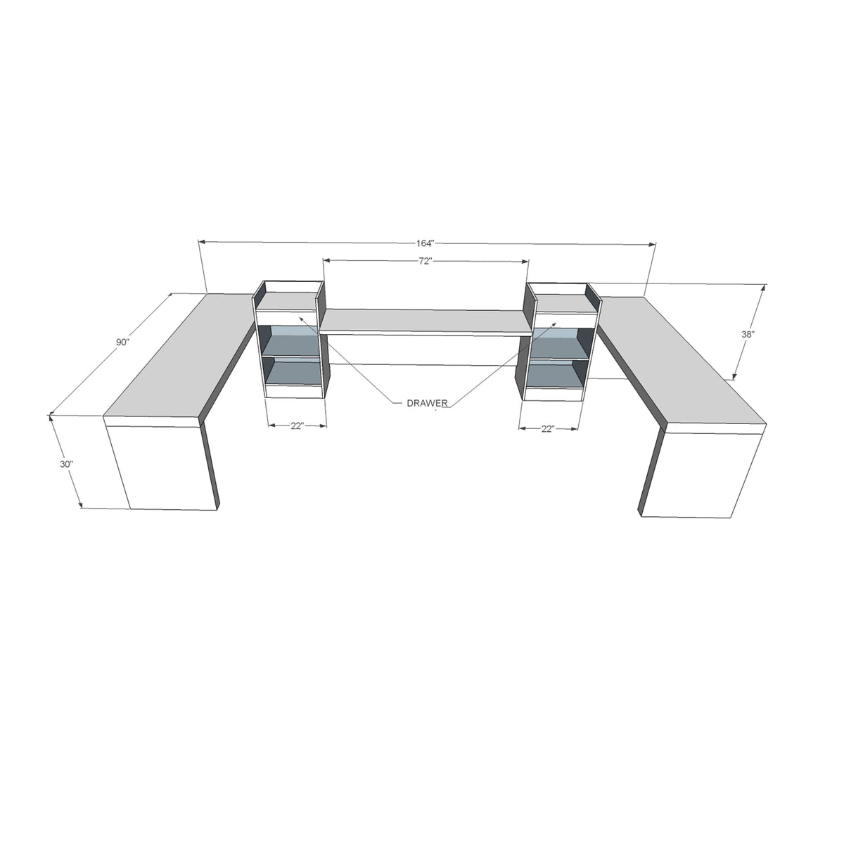 Alpha Deluxe Reception Desk Workstation - image 4