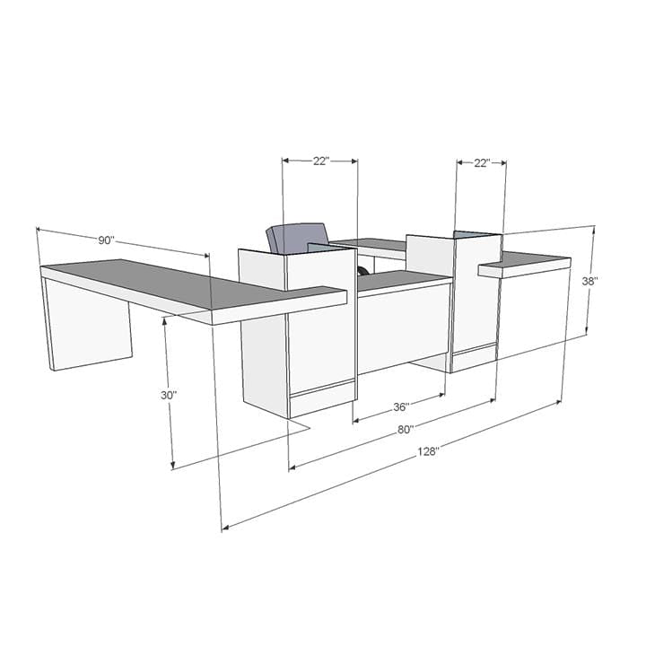 Alpha Reception Desk Workstation - image 3