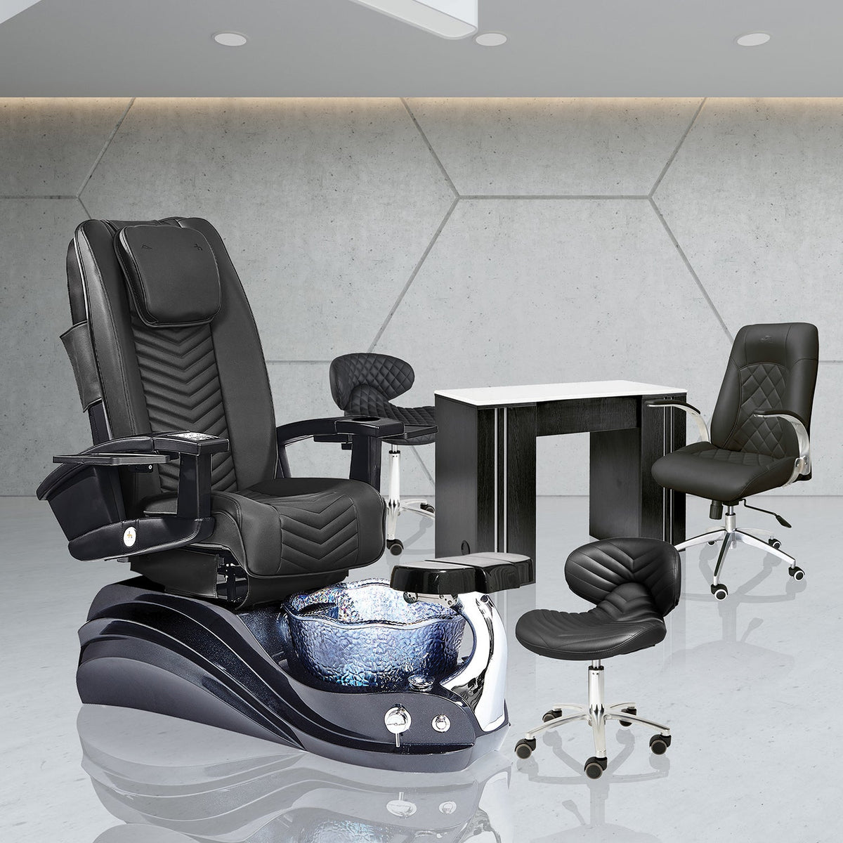 Crane II with Human Touch™ FlexGlide® Pedicure Chair WS800 Package
