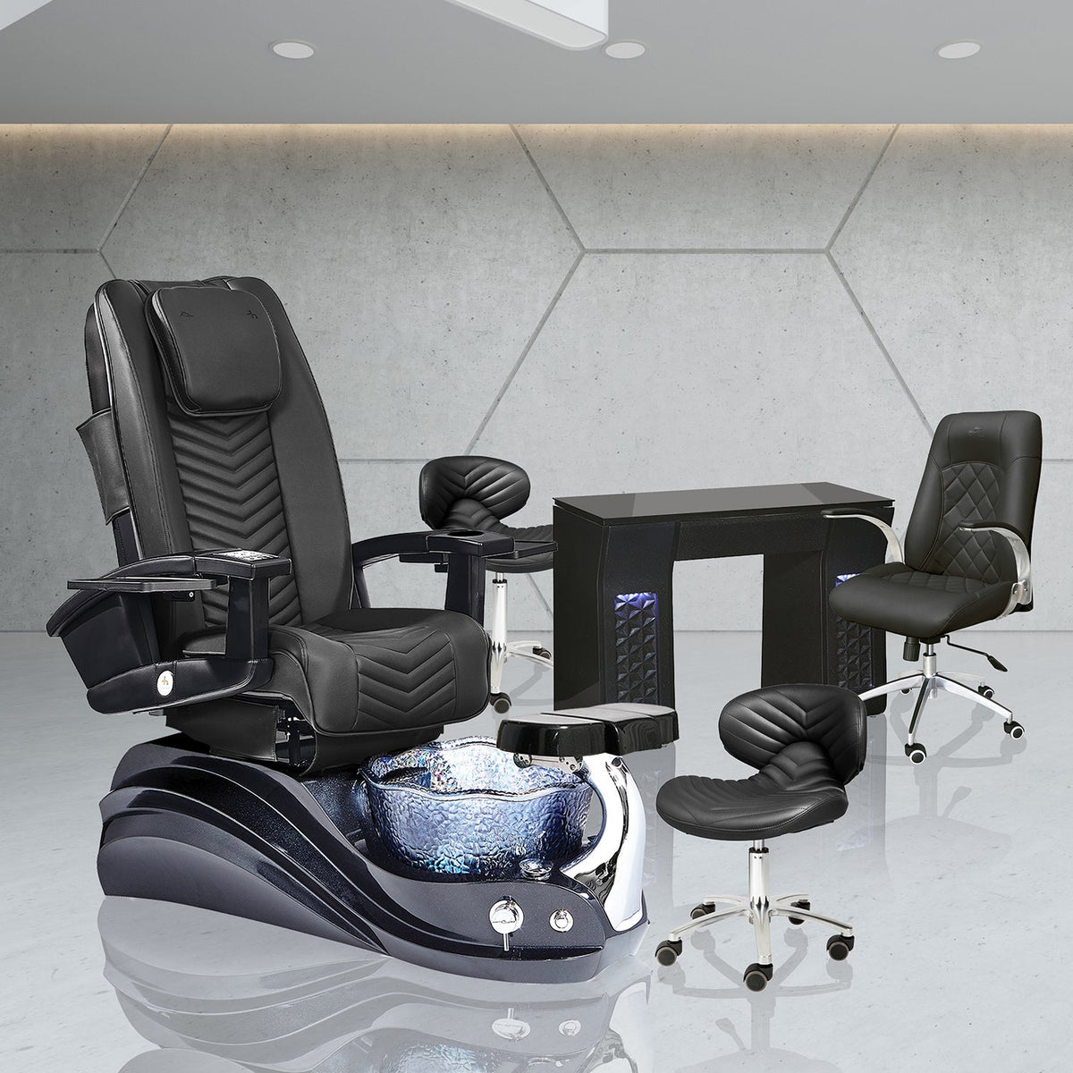 Crane II with Human Touch™ FlexGlide® Pedicure Chair WS800 Package