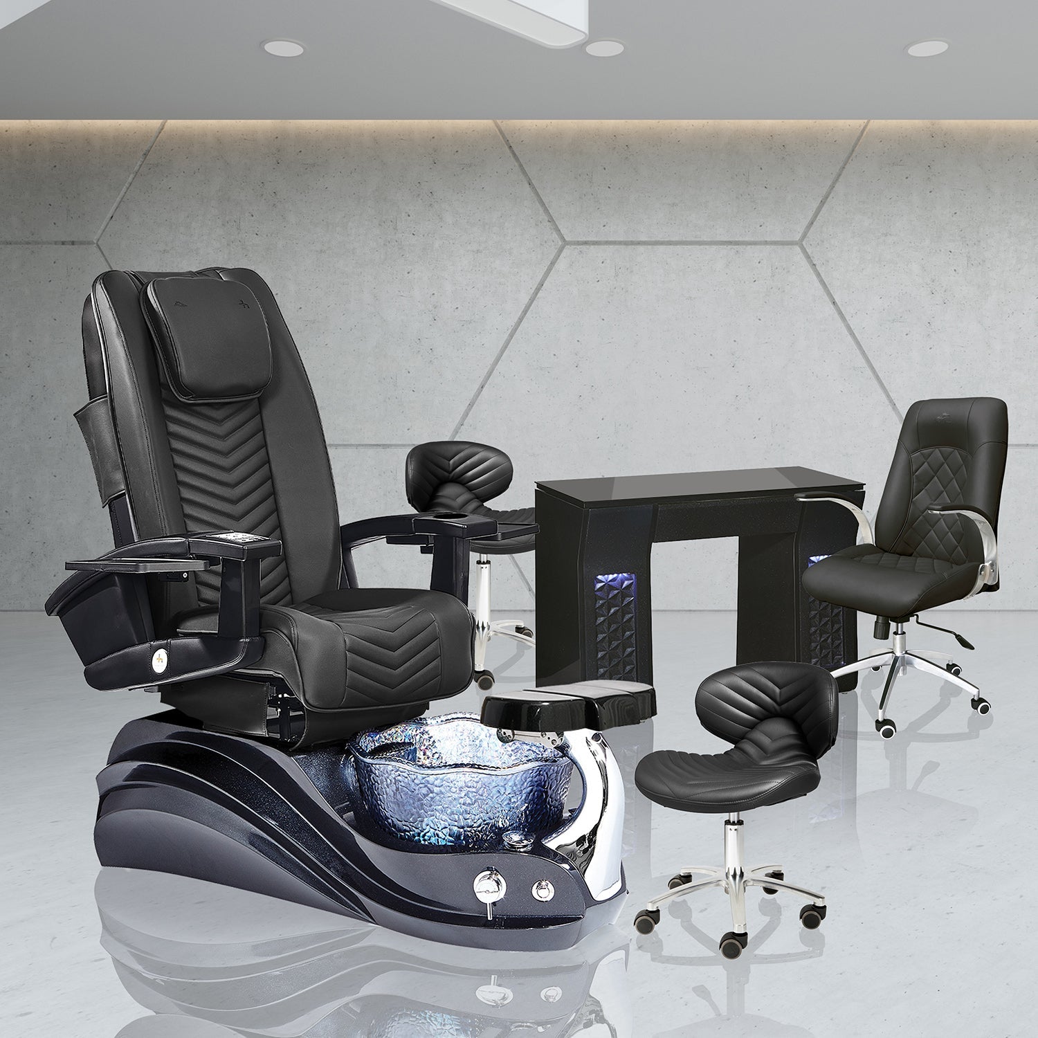 Crane II with Human Touch™ FlexGlide® Pedicure Chair WS800 Package