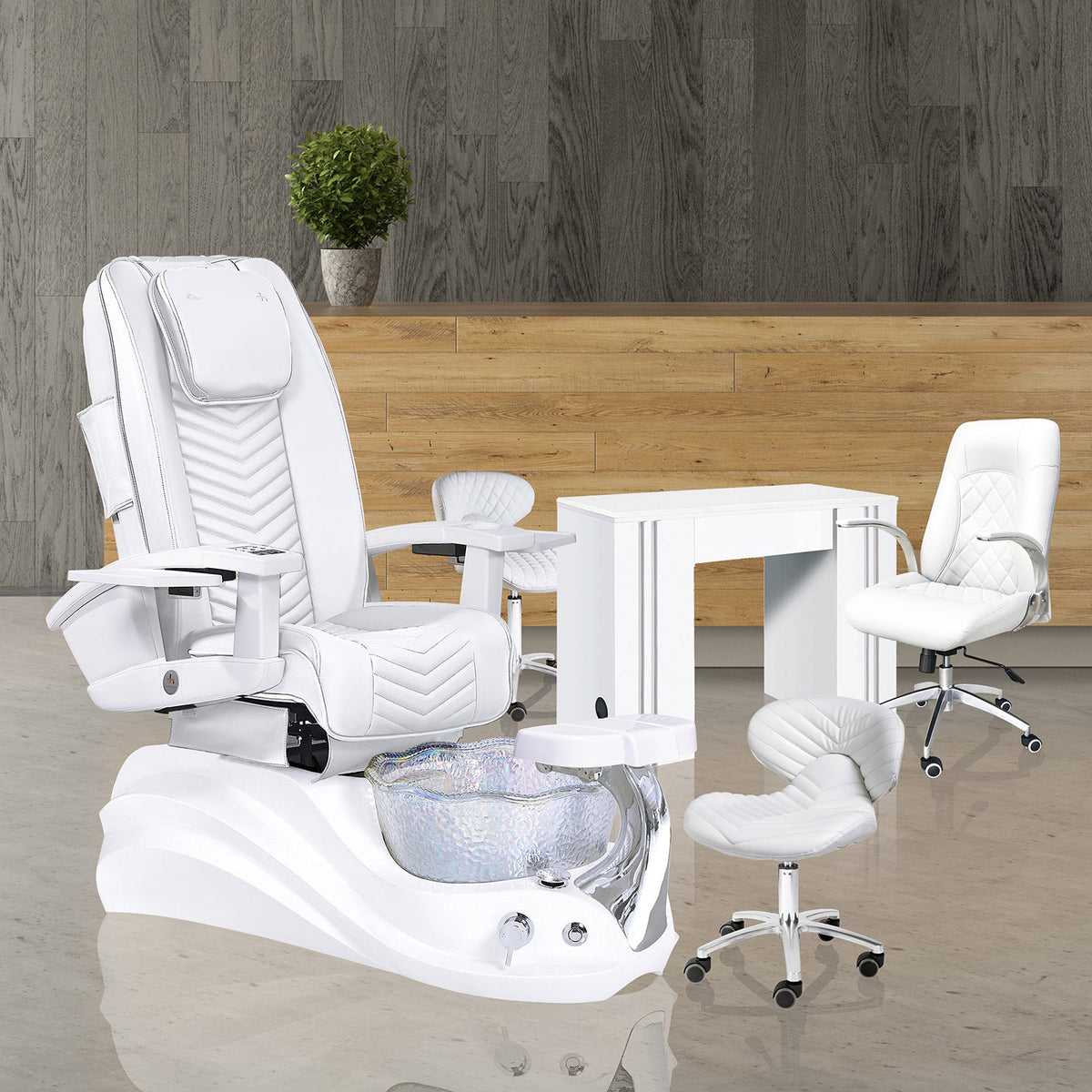 Crane II with Human Touch™ FlexGlide® Pedicure Chair WS800 Package