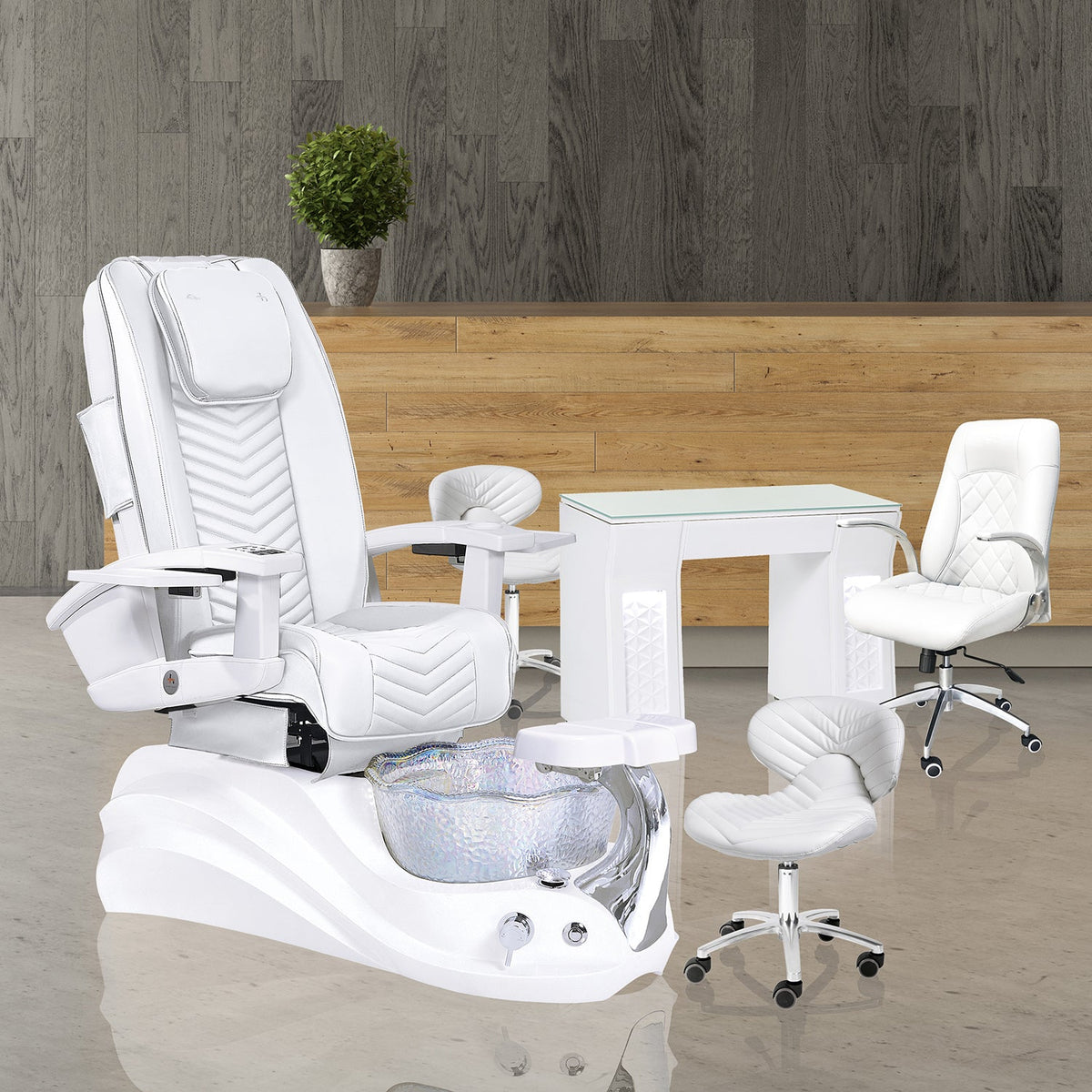 Crane II with Human Touch™ FlexGlide® Pedicure Chair WS800 Package