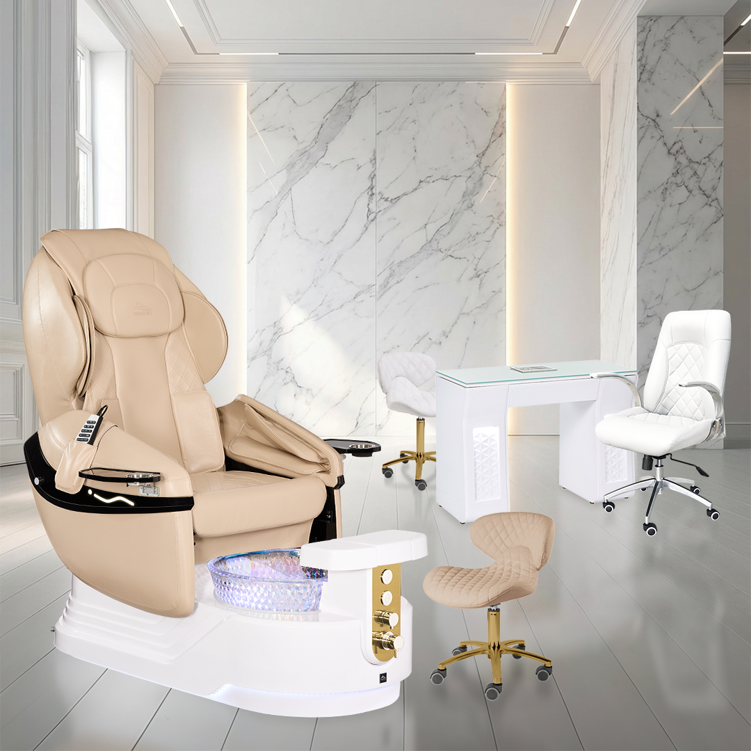 Elora Gold Edition Pedicure Chair WS2000 Package