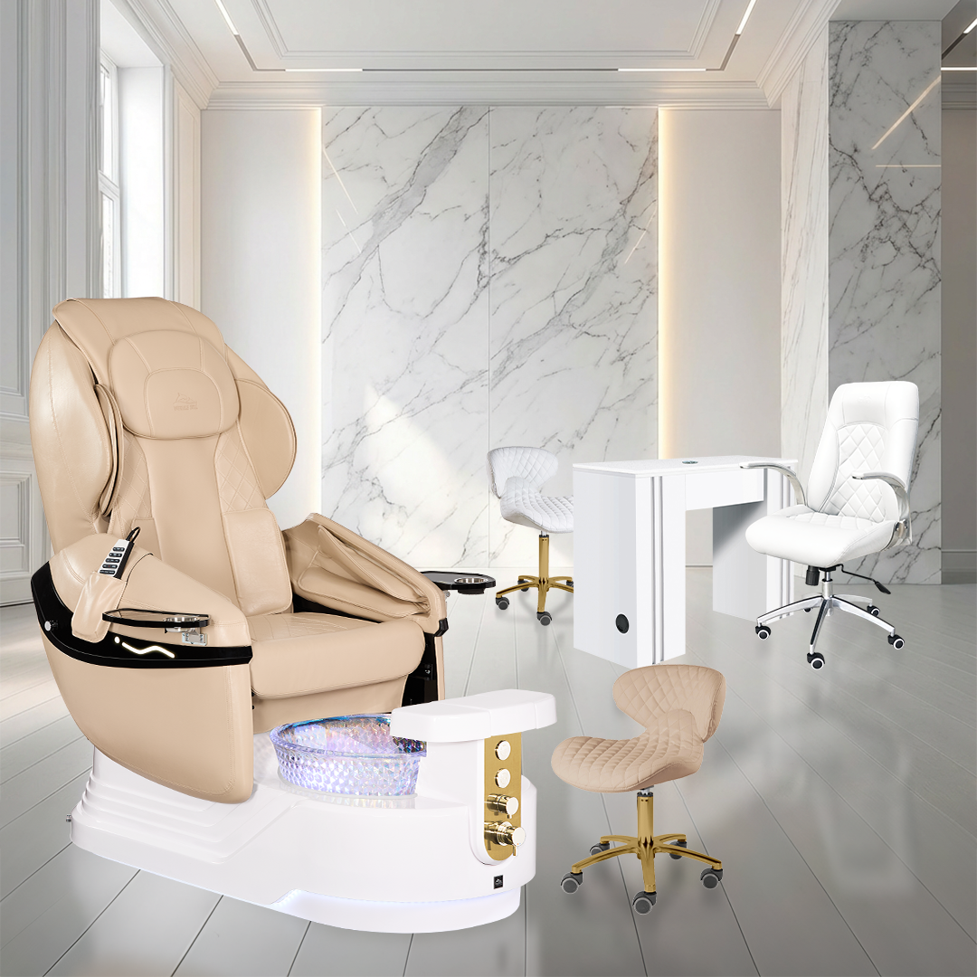 Elora Gold Edition Pedicure Chair WS2000 Package