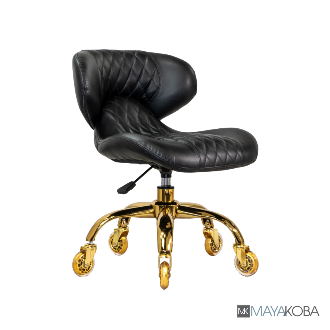 HUGO Pedicure Stool & Manicure Chair (GOLD Casters)