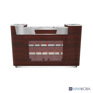 Avon I Reception Desk w/ Glass Display by Mayakoba