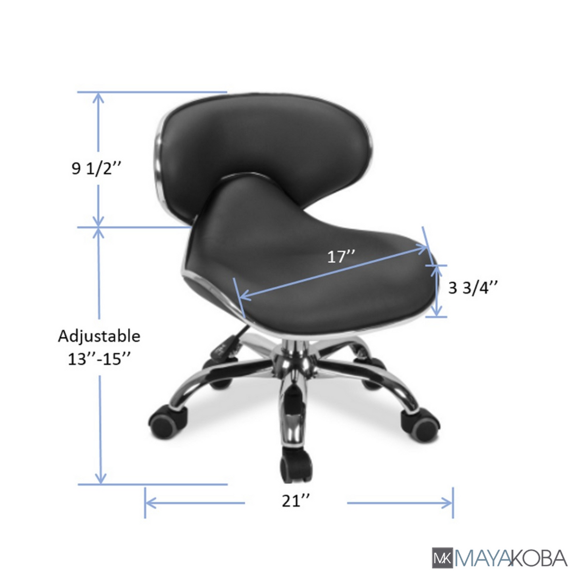 UMI Rolling Nail Technician Stool by Mayakoba (Mani & Pedi)