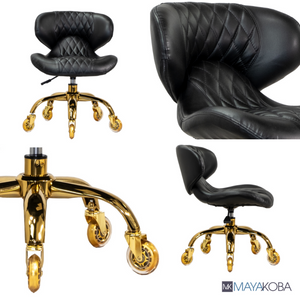 HUGO Pedicure Stool & Manicure Chair (GOLD Casters)