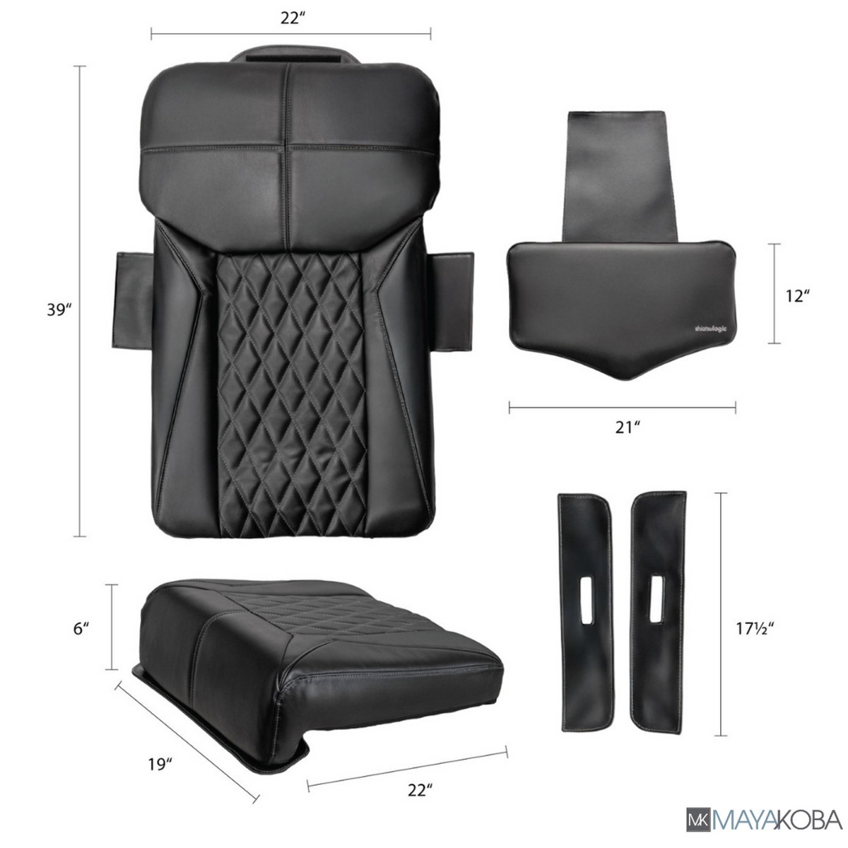 Shiatsulogic Pedicure Massage Chair Cushion Cover Set - LX (cover set only, w/o chair)