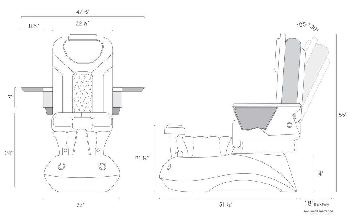 LOTUS II Pedicure Spa w/ FX Chair Top by Mayakoba