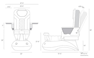 LOTUS II Pedicure Spa w/ FX Chair Top by Mayakoba