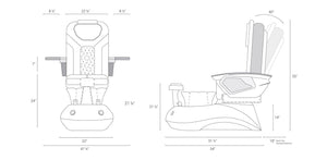 LOTUS II Pedicure Spa with LX Chair Top Mayakoba