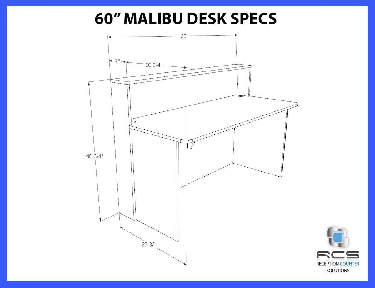 Frosted Malibu Reception Desk - image 5