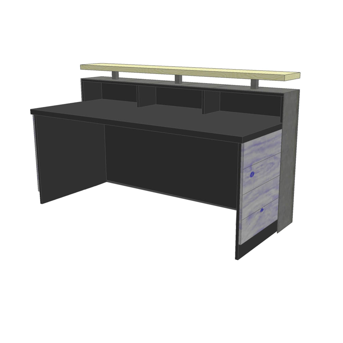 Memphis Reception Desk - Reclaimed wood reception Desk- Rustic Reception Desk - image 16
