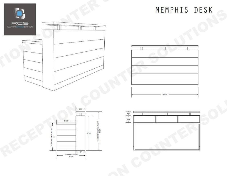 Memphis Reception Desk - Reclaimed wood reception Desk- Rustic Reception Desk - image 15