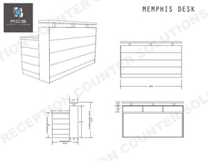 Memphis Reception Desk - Reclaimed wood reception Desk- Rustic Reception Desk - image 15