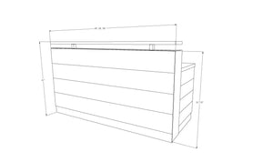 Memphis Reception Desk - Reclaimed wood reception Desk- Rustic Reception Desk - image 26