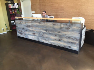 Memphis Reception Desk - Reclaimed wood reception Desk- Rustic Reception Desk - image 5