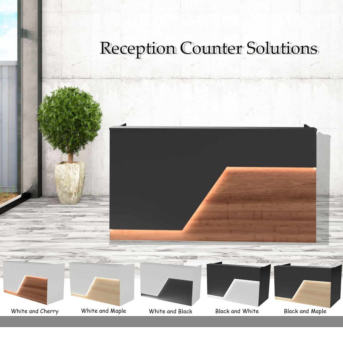 Miami Reception Desk, Office desk, Sales Desk, Sales Counter, Reception Counter - image 15