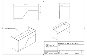 Miami Reception Desk, Office desk, Sales Desk, Sales Counter, Reception Counter - image 16