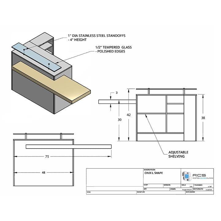 Onix Reception Counter (L SHAPE) - image 4