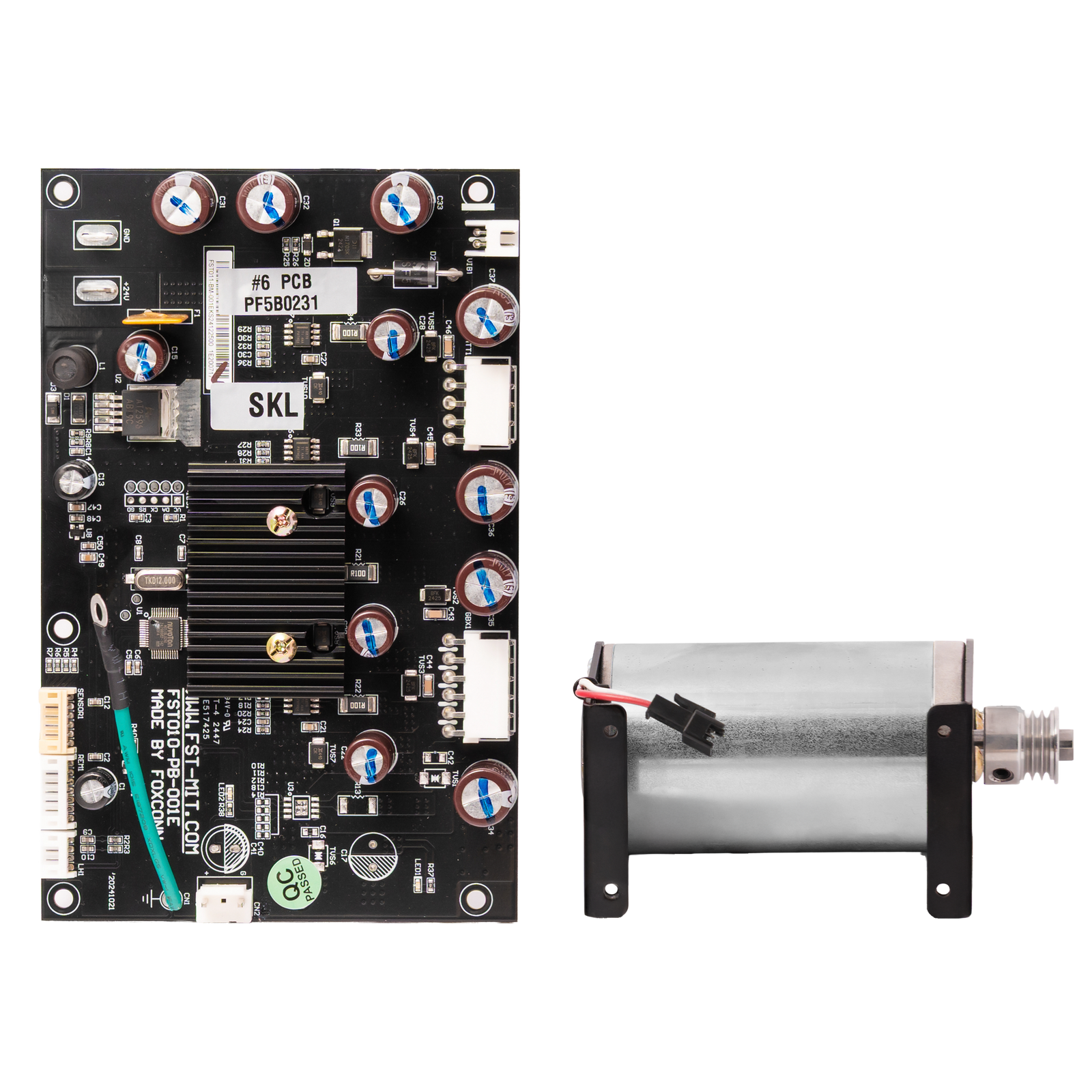 PCB and DC Motor with Bracket