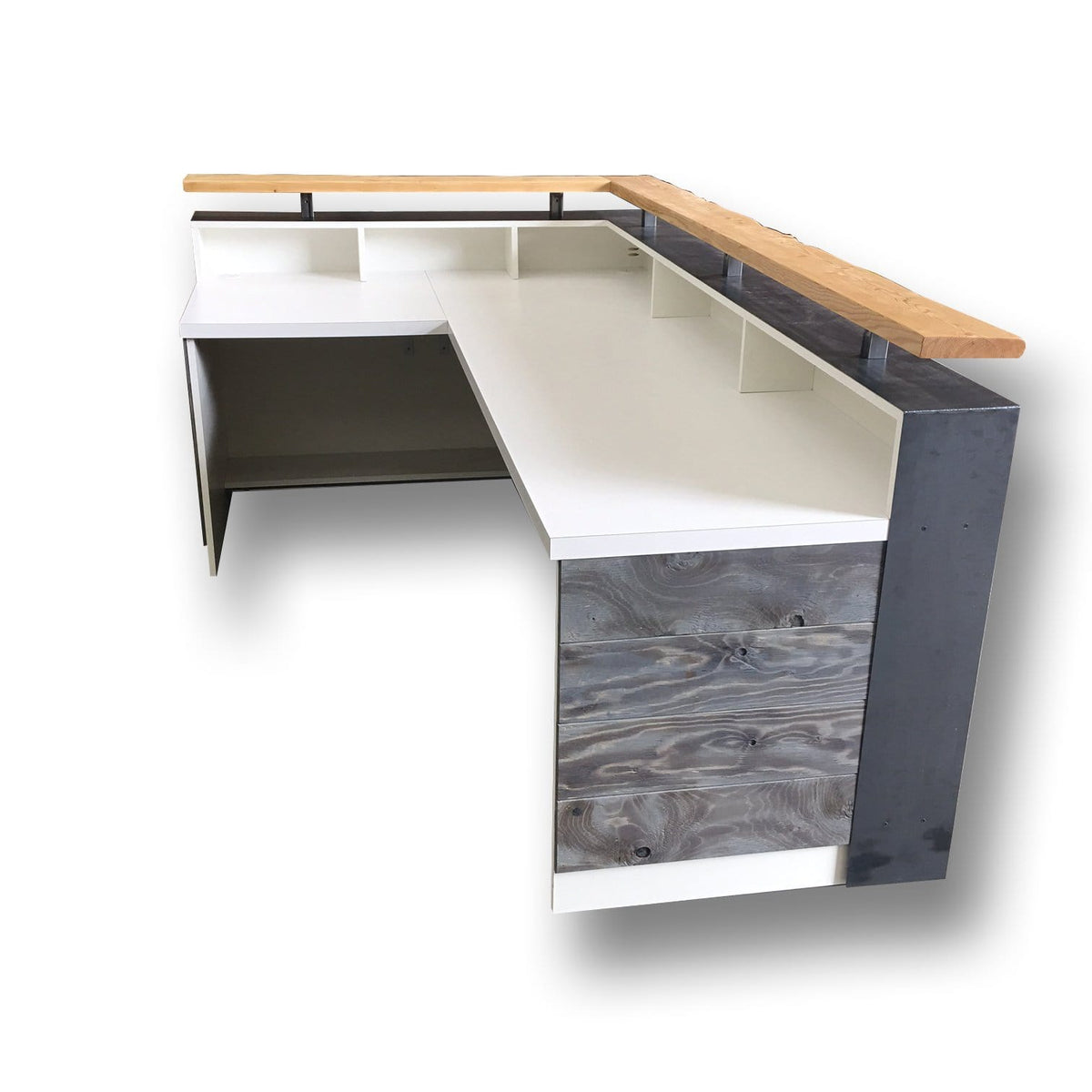 Memphis Reception Desk - Reclaimed wood reception Desk- Rustic Reception Desk - image 31