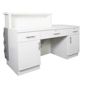 Lux Tufted Reception Desk with ADA Compliance