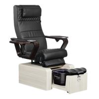 Black PU leather / Enchanted Oak