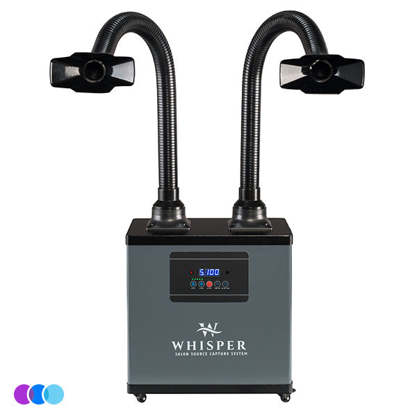 Aerovex Whisper™ Nail Salon Source Capture System | Dual Station