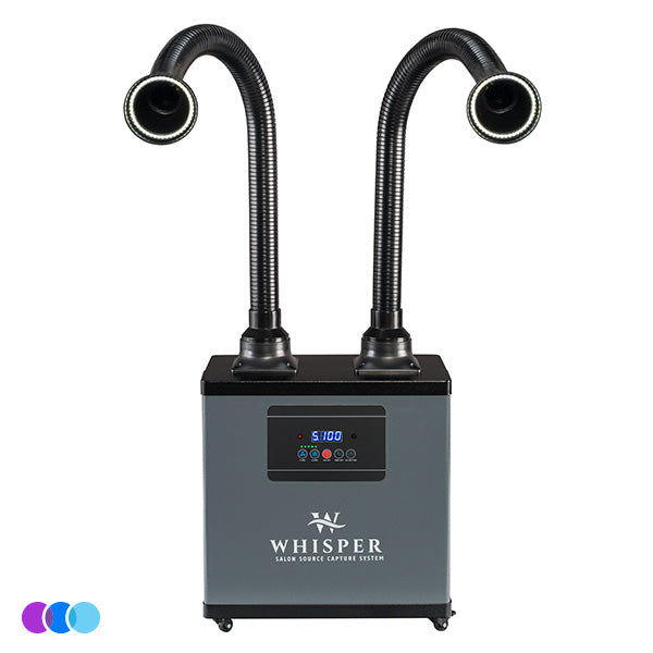 Aerovex Whisper™ Nail Salon Source Capture System | Dual Station