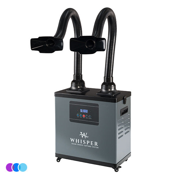 Aerovex Whisper™ Nail Salon Source Capture System | Dual Station