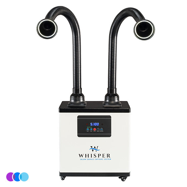 Aerovex Whisper™ Nail Salon Source Capture System | Dual Station