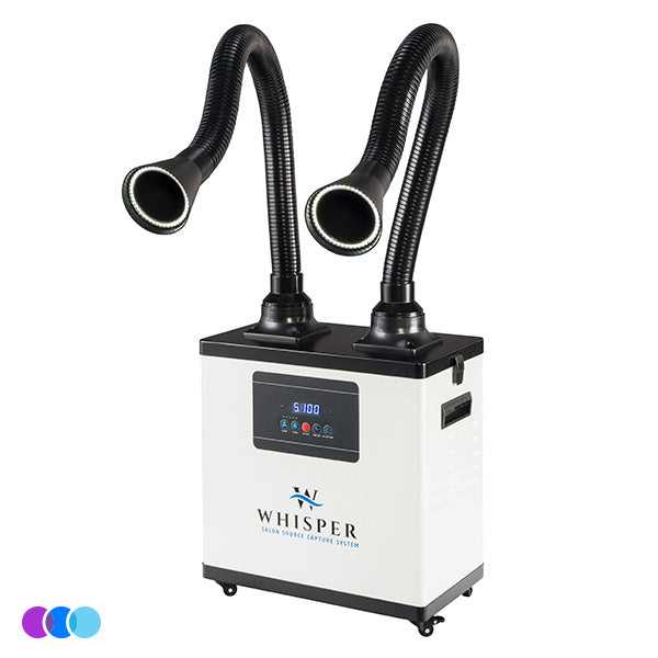 Aerovex Whisper™ Nail Salon Source Capture System | Dual Station