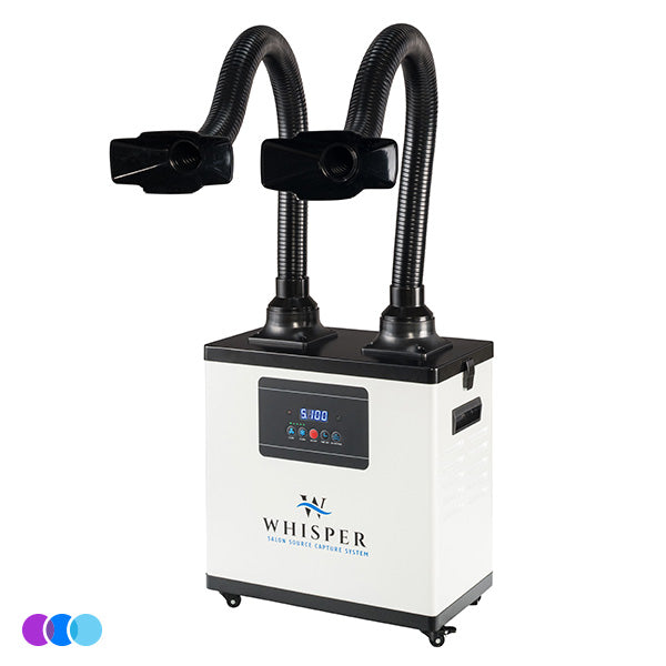Aerovex Whisper™ Nail Salon Source Capture System | Dual Station