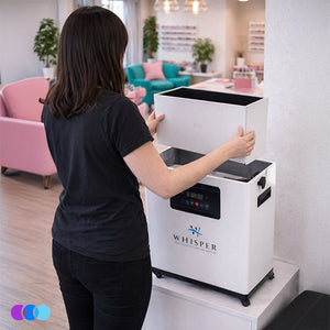 Aerovex Whisper™ Nail Salon Source Capture System | Dual Station