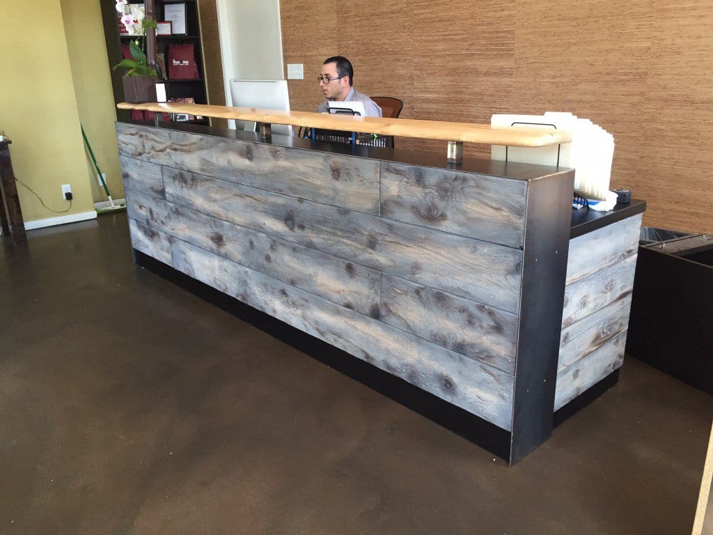 Memphis Reception Desk - Reclaimed wood reception Desk- Rustic Reception Desk - image 6