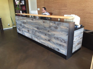 Memphis Reception Desk - Reclaimed wood reception Desk- Rustic Reception Desk - image 6