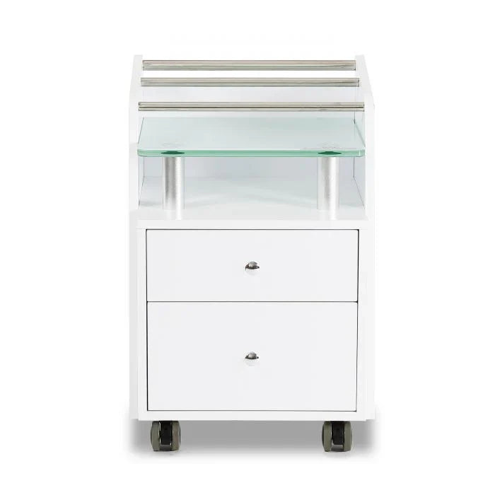 Storage Accessory Pedicart with Glass Top - Practical Functionality to Support