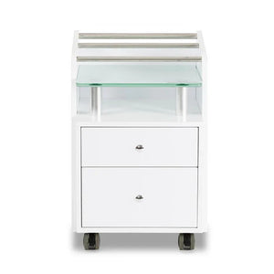 Storage Accessory Pedicart with Glass Top - Practical Functionality to Support