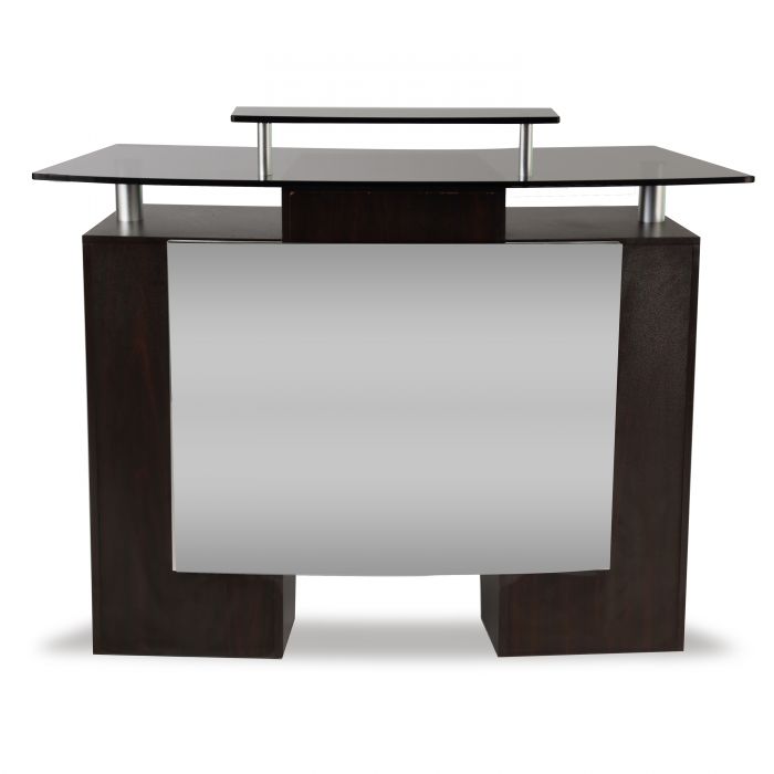 Glass Top Reception Table: Modern and Sleek Design for Reception Areas, Premium Quality