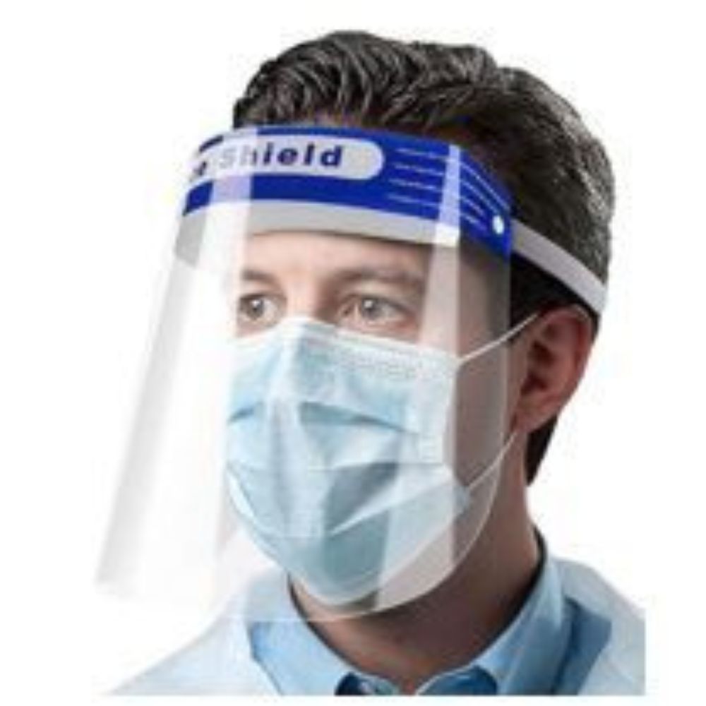 Face Shield with Protective Clear Film - Full Coverage, Anti-Scratch, Adjustable Fit, Comfortable