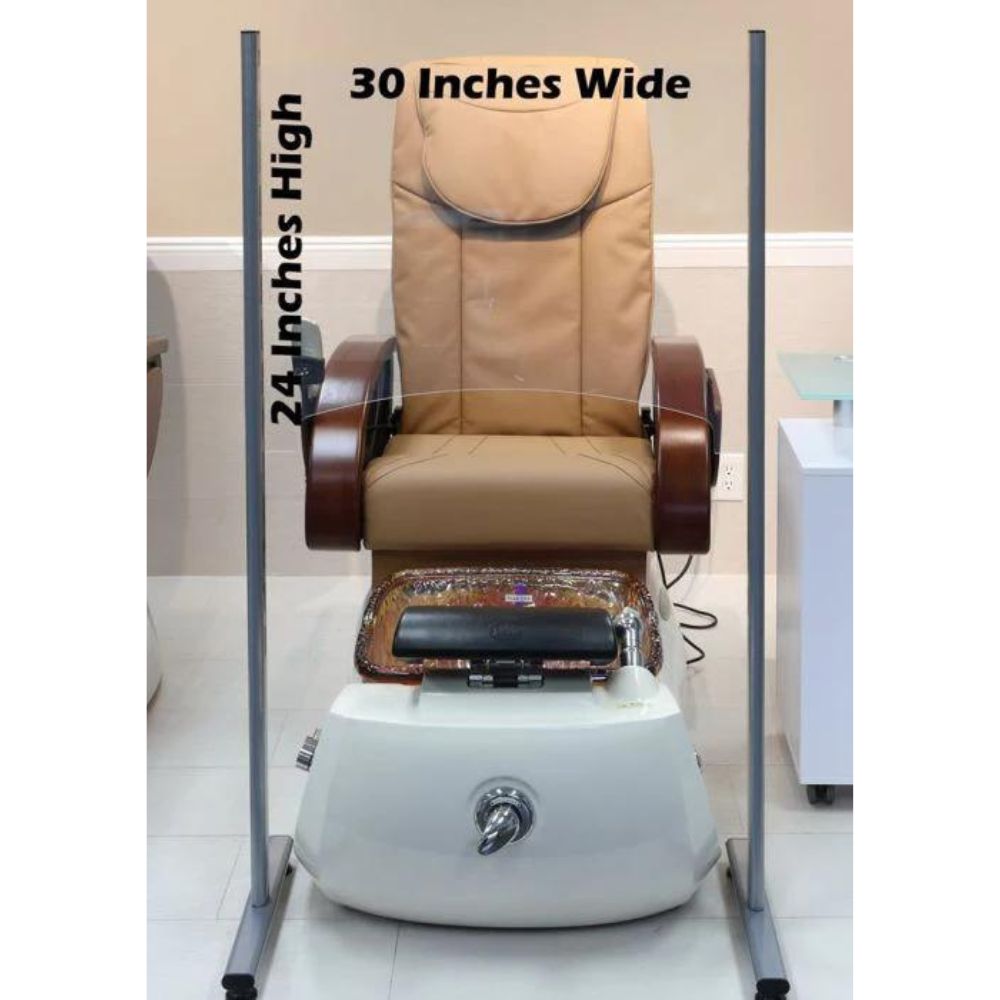 Front Protective Shield for Pedicure Spas - Adjustable, Premium Quality, Durable