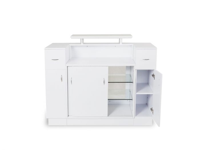 Reception Desk - Marble Top - Elegant Marble Finish, Modern Design, Stylish Reception Furniture